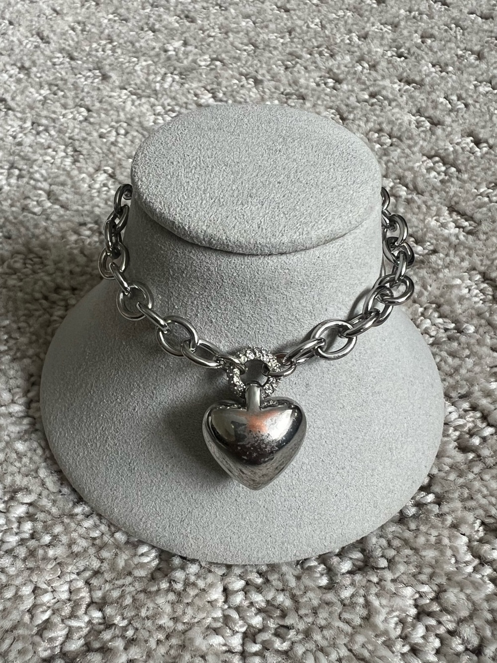 Michael Kors Pavé Puffy Heart Pendant Bracelet